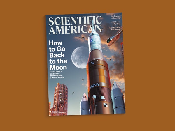 Cover of the October 2024 issue of Scientific American against an orange background